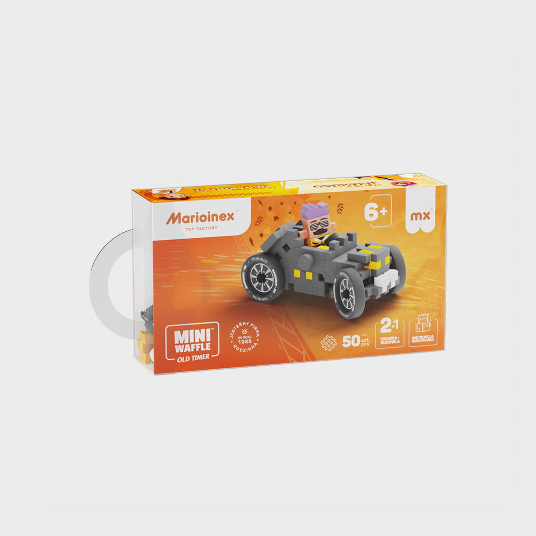 Mini Waffle Autka - Old Timer Szary - obrazek 2