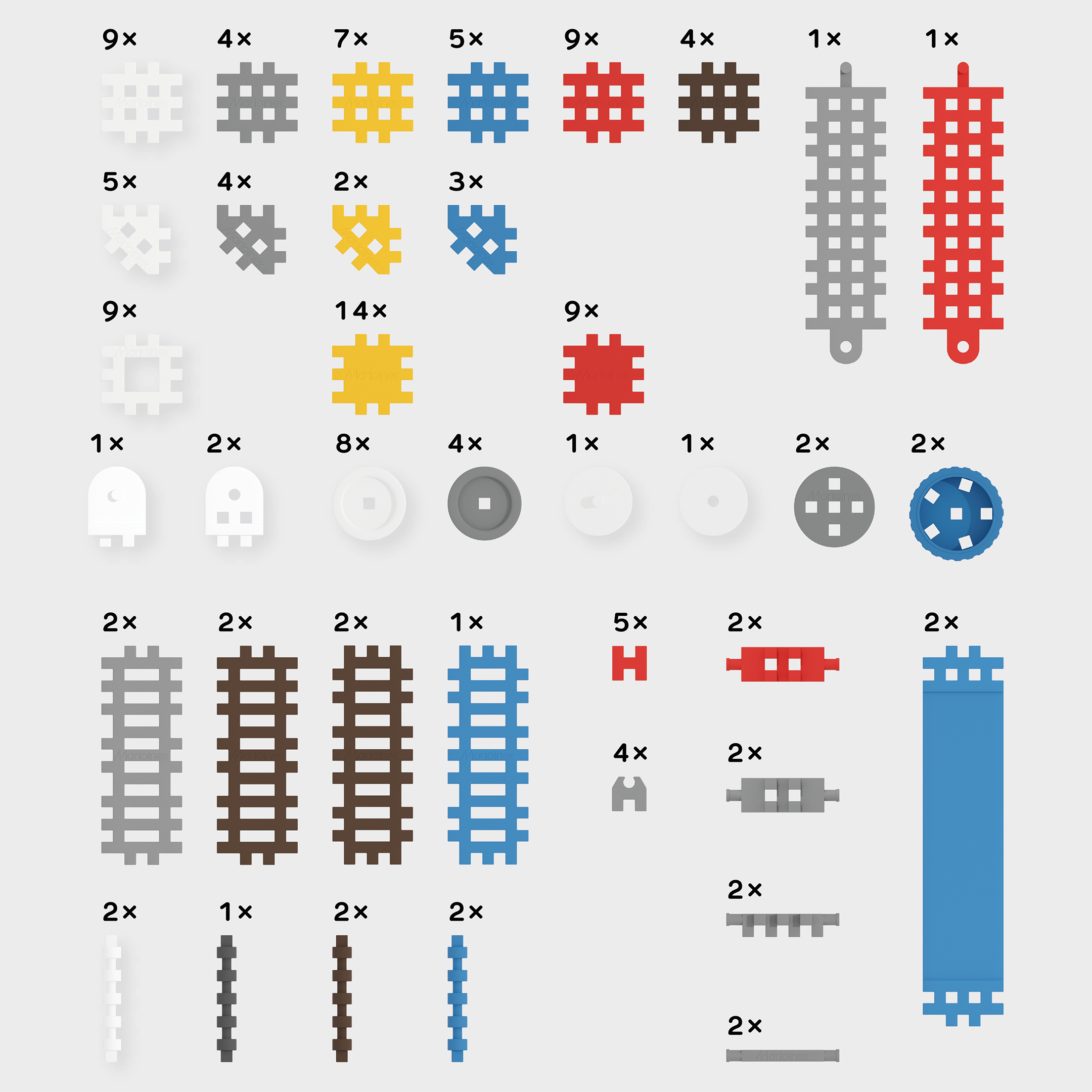 Mini Waffle Konstruktor 140 niebieski - obrazek 6